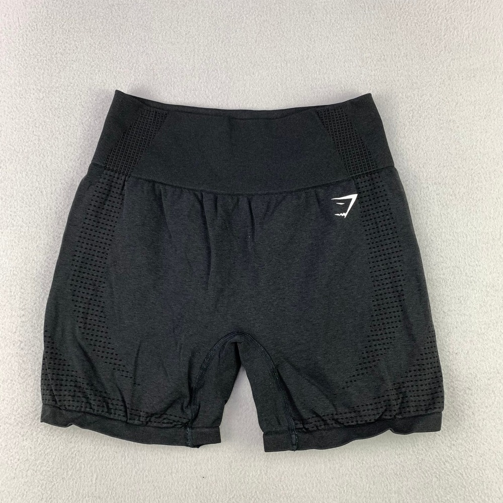 Gymshark Energy+ Seamless Shorts Women M Black Athletic Yoga High Rise Gym